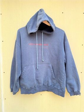 Vintage 2000s Y2K Vans Since 66 Faded Blue Pullover Hoodie Skater Size Large